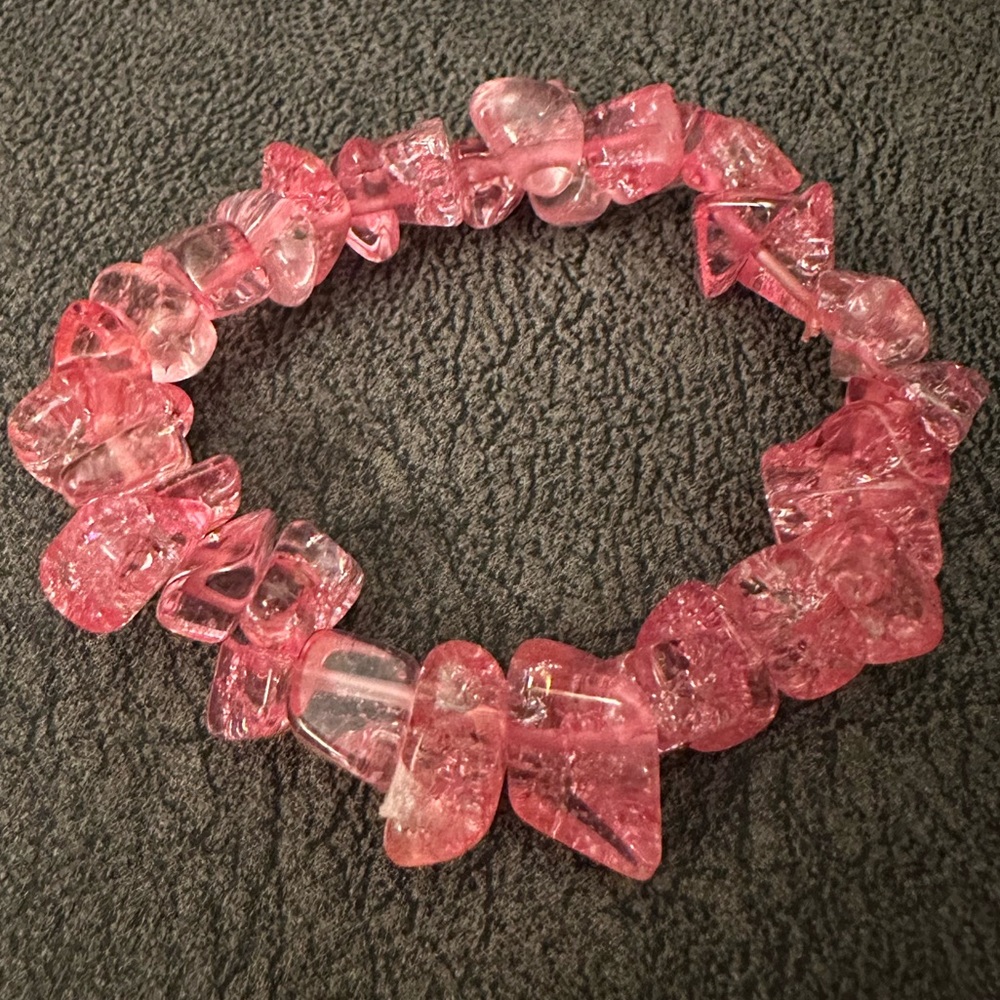Pink bracelet “glass stones”